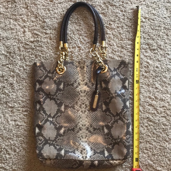 EUC Cynthia Rowley Python Leather Chain Tote Bag - Picture 8 of 8